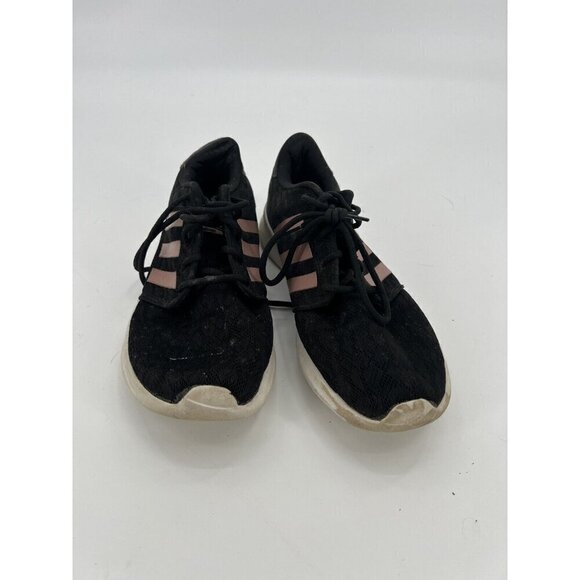 Adidas Shoes Womens 8 Cloudfoam Running Sneakers Lace Up AC8247 Black Fabric - Picture 2 of 7
